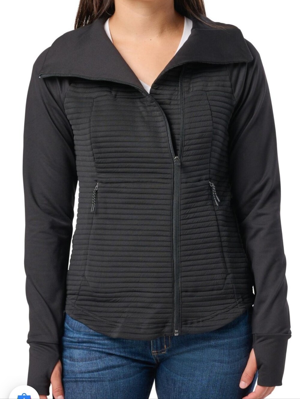 5.11 Tactical Black Women's Crystal Hybrid Full Zip Jacket Coat S 62129